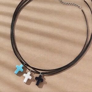 New Religious Boho Cross Necklace 1ct